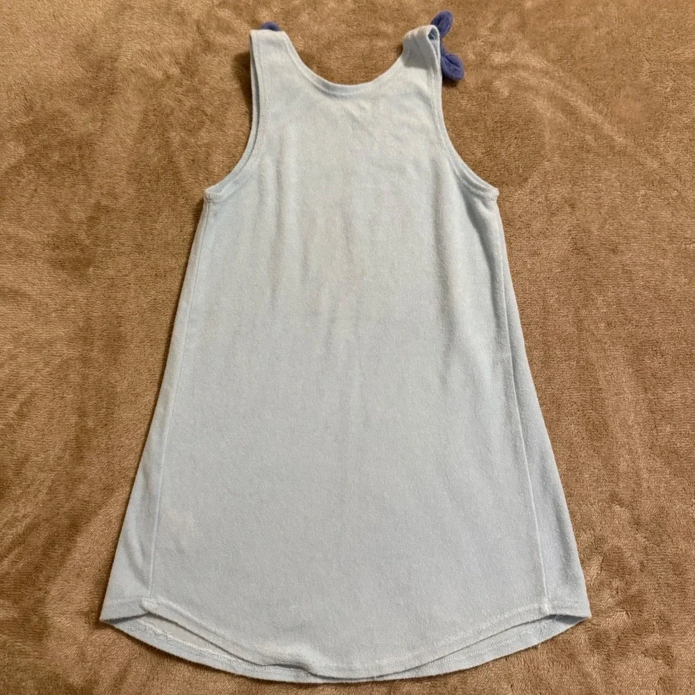 Disney Frozen 2 Elsa Anna Girls Blue Terry Cloth Swim Cover Up Dress Size 6